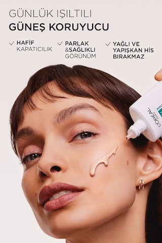 L'Oréal Paris Bright Reveal Koyu Leke Karşıtı Renkli Fluid Günlük Yüz Güneş Kremi SPF50+ Light 50 ML