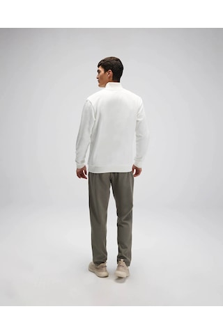 Ellesse Yarım Fermuarlı Beyaz Erkek Sweatshirt Em580 Beyaz