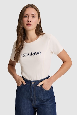 U.S. Polo Assn. U.s. Polo Assn. Kadın Krem Tişört 50323462-vr071
