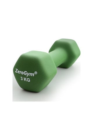 Zerogym Neopren Kaplı İçi Demir Dambıl 3 Kg Yeşil 1 Adet