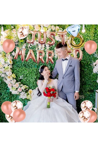 Yunboo 24'lü Pembe Ve Altın Alüminyum Folyo Balon Seti - Düğün, Parti Ve Özel Anlar İçin Dekorasyon