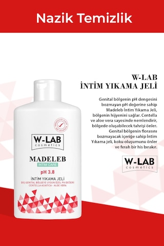 W-Lab Cosmetics Madeleb 3.8 pH Dengeli İntim Jel 250 ML