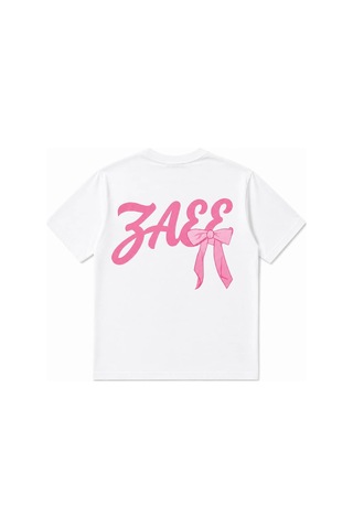 Zaee Pink Oversize Tişötr Beyaz