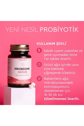 Next-Microbiome Probiome-Novo 60 Çiğneme Tablet