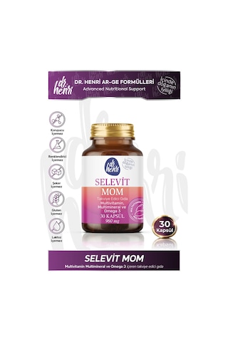 Selevit Mom Multivitamin Multimineral ve Omega 3 30 Kapsül