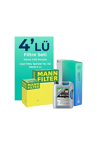 Mann Toyota Corolla Cross 1.8 Hybrid Filtre Bakım Seti Liqui Moly Motor Yağlı (2022-2025) 4 Lü -