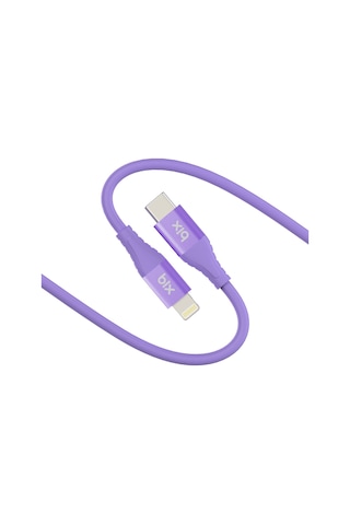 Bix ﻿BXSC1CL 60W Type-C To 1.2 M Lightning Silikon Şarj ve Data Kablosu Lavanta