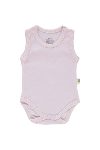 Mini Damla Body Askılı Penye Pembe