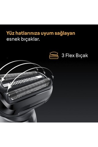 Braun 54b Tıraş Makinesi Yedek Başlığı Series 5 İçin Siyah Renk Kolay Temizlik Ve Uzun