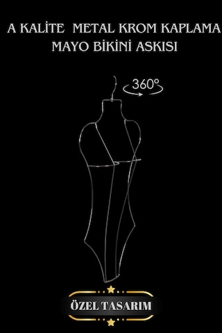 Mayo Askısı Metal Krom Vücut Şekilli Bikini İç Çamaşır Askısı Diğer