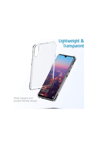 Huawei P30 Pro Kilif Köse Korumali Seffaf Silikon Kapak 393046716