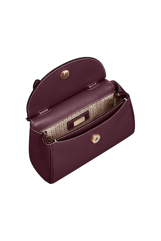 Aigner Miranda Mini Çanta Xs, Deri, Ayarlanabilir Askılı, Manyetik Kapamalı Şık Kadın Omuz Çantası Bordo