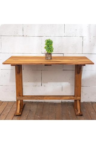 Ahşap Bahçe Masası Yemek Masası 110x63 Cm Kahverengi