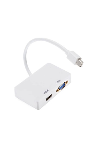 Minidisplayport to Hdmi Vga Çevirici Thunderbolt 1080P Apple Uyumlu MacBook