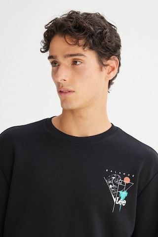 Lee Pamuklu Regular Fit Normal Kesim Bisiklet Yaka Siyah Erkek Sweatshirt L2520361001 Siyah