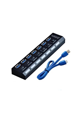 Lexroo A5258 7 Portlu Usb 3.0 Hub Anahtarlı Çoklayıcı Çoğaltıcı Switch