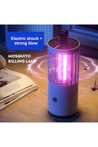 Tenfowee 360 Işıkla Sivrisinek Tuzağı, Turbo Emiş Ve Elektrik Şoku İle Şarjlı Mavi Ev Tipi Sinek Öldürücü