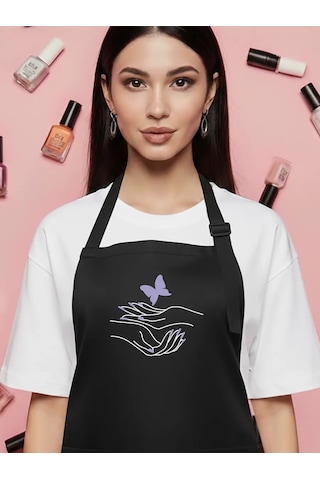 Vau Fartuk Manikür Ustası Önlüğü 170253739 Siyah
