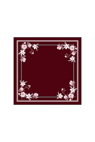 Sisley İpek Saten Eşarp-asm2036 Bordo