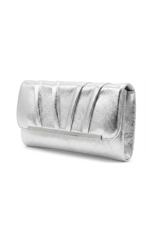 Varol 441 Clutch Kadın Portföy Çanta Gümüş
