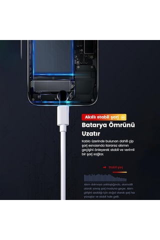 DM SL010 USB to Lightning Apple iPhone Uyumlu 2.4A Hızlı Şarj ve Data Kablosu Beyaz 1 Metre