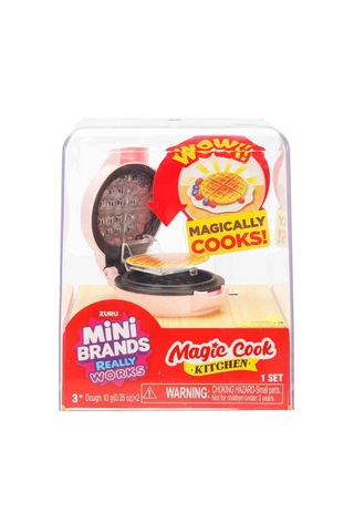 Mini Brands Magic Cook Kitchen Waffle Makinesi Mini Mutfak Seti Çalışan Minyatür Oyuncak 3+