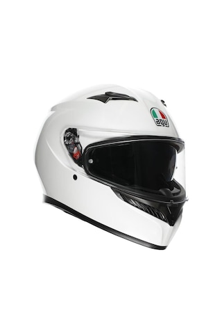 Agv K3 MPLK Mono Beyaz Motosiklet Kaskı