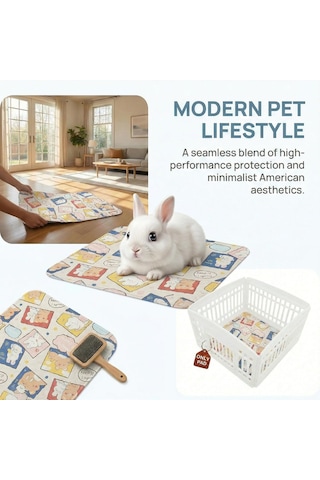 Pjyucien Makinede Yıkanabilir Kare Köpek Oyun Parkı Matı, 36 İnç Genişliğinde, Kaymaz Pet Kalem Pee Pad, İç/dı