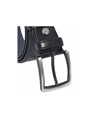 Süzer Deri Siyah Suni Deri Dikişli Model 4 Cm.lik Klasik Kemer - 7400-düz Siyah