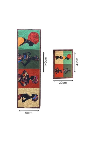 Savana 3d Kültürel Desenli Masa Runner & 4'lü Supla Takımı Diğer