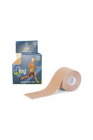 Raj Kinesio Tape  Sporcu Bandı Bej 5 M x 5 CM