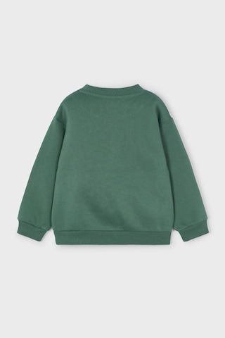 Erkek Çocuk Araç Baskılı Cepli Sweatshirt - Yeşil Mavi