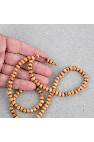 Şimşir Ağacı 99luk Tekerlek Kesim 7x5mm Namaz Tesbihi