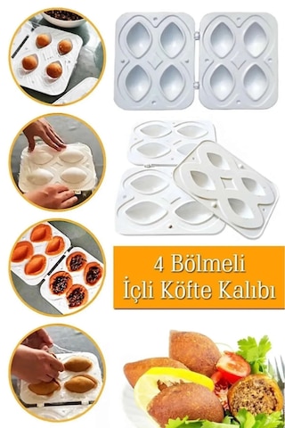 Pratik 4 Lü Içli Köfte Kalıbı Içli Köfte Aparatı - Içli Köfte Kal
