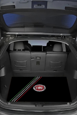 Dijital Baskı Dekoratif Fiat Desen Araba Bagaj Matı Yıkanabilir Bagaj Havuzu