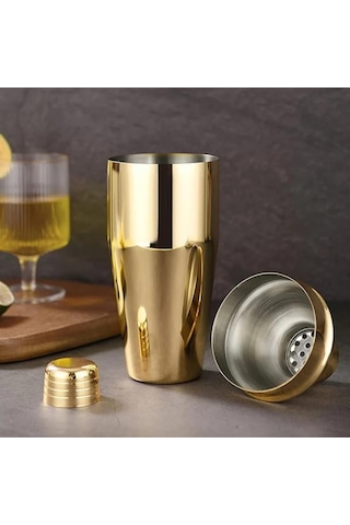 Perlotus Çelik Gold Kaplama 700 Ml Kokteyl Shaker Karıştırıcı