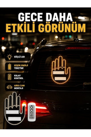 A Kalite Uzaktan Kumandalı Led Park Uyarı Işığı El Figürlü Model Çok Renkli 71605072