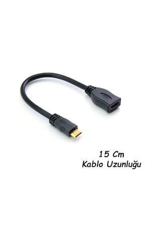 Mini Hdmi To Hdmi Kablo Çevirici Tablet Slr Kamera Projeksiyon