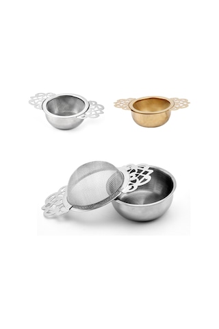 Sones 304 Paslanmaz Çelik Çaydanlık Dekoratif Kenar Çay Filtresi, Renk: Gümüş