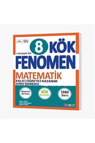 Fenomen Okul 2024 8. Sınıf Matematik Kök Soru Bankası Kalıcı Öğretici Kazanım