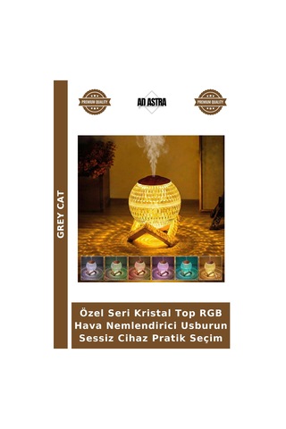 Özel Seri Kristal Top Rgb Hava Nemlendirici Usburun Sessiz Cihaz Pratik Seçim