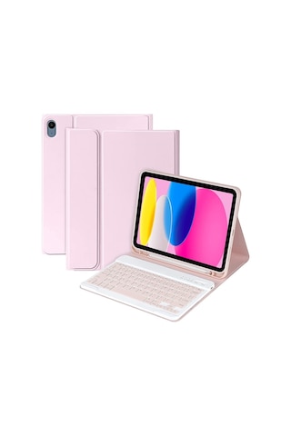 Apple Uyumlu iPad, 10. Nesil 10.9 2022 Kılıf Kablosuz Klavyeli Kılıf Mobax Türkçe Klavye A2696 A2757 A2777