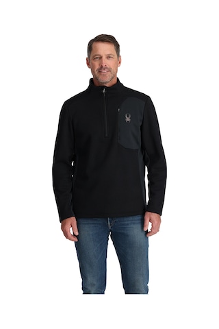 Spyder Bandit 12 Zip Erkek Siyah İçlik Üst 10011