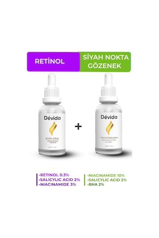 Retinol + Gözenek Ve Siyah Nokta Önleyici 2'li Bakım Seti