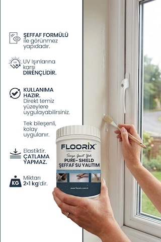 Floorix Şeffaf Su Yalıtımı 1kg + 1kg