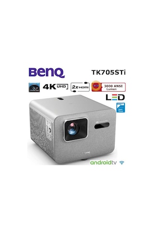 Benq Tk705sti 4k Kısa Mesafe Ev Sinema Projeksiyon Cihazı Google Tv, Netflix, Kablosuz