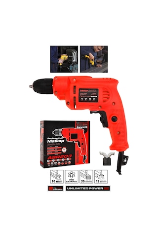Assur ASR203 580W 10MM Elektrikli Matkap Kırmızı