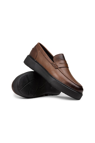 Deery Erkek Hakiki Deri Taba Rengi Loafer Ayakkabı - 01964mtbae04 Taba