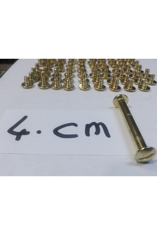 4 CM Dosya Klasör Menü Sunum Kartela Vidası Sarı 100 Adet