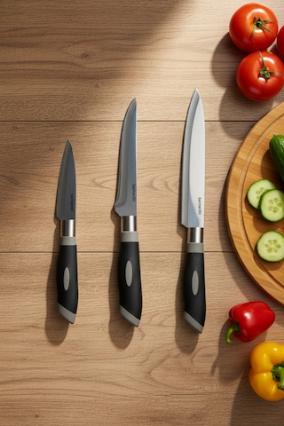 Bernardo Blade 3 Parça Gurme Fileto Seti Siyah -  Gümüş